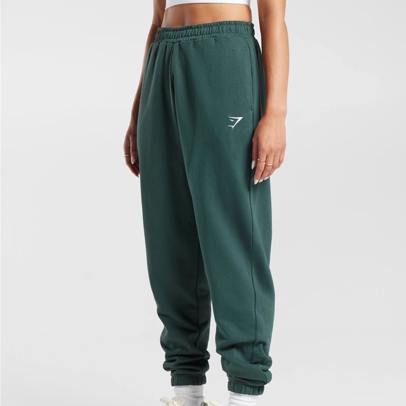 Gymshark Pants - Gymshark Training Fleece Joggers in Fog Green